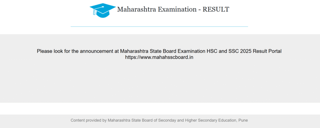 SSC Result 2025 Maharashtra Board